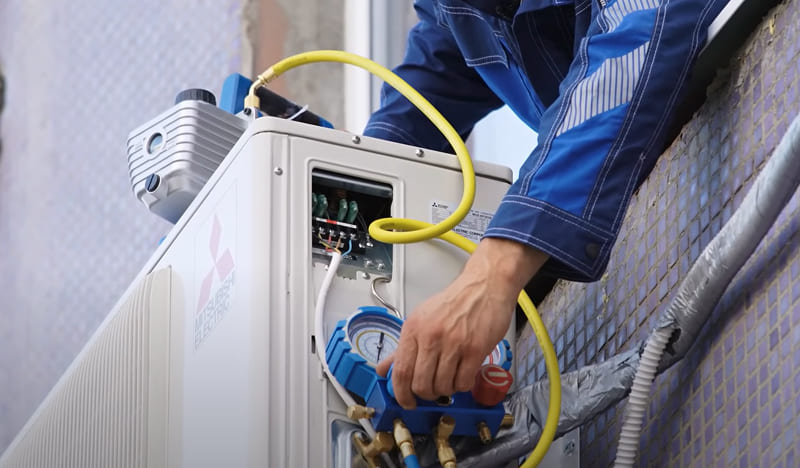 Вакуумирование и запуск кондиционера после установки